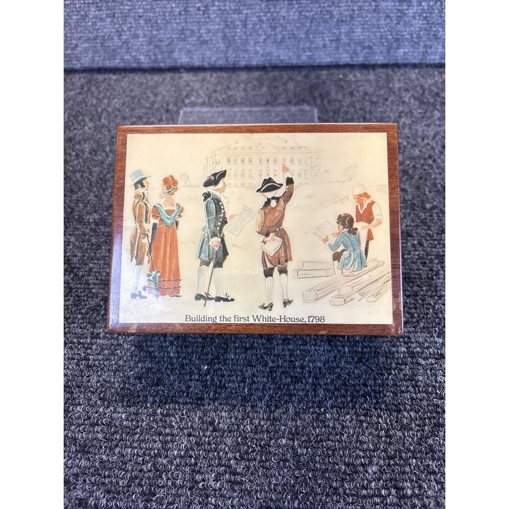 Vtg~Deichert Ballerina Music Box~W. Germany~Building the First White House